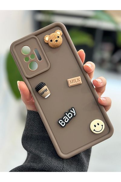 Go Aksesuar جراب سيليكون متوافق مع هاتف Xiaomi Note 10 Pro بتصميم لعبة الشوكولاتة للأطفال