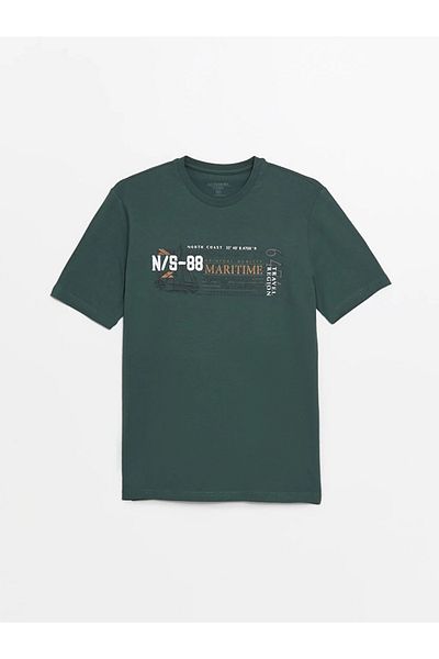 LC Waikiki LCWAIKIKI Classic Crew Neck Short Sleeve Printed Combed Cotton Men's T-Shirt