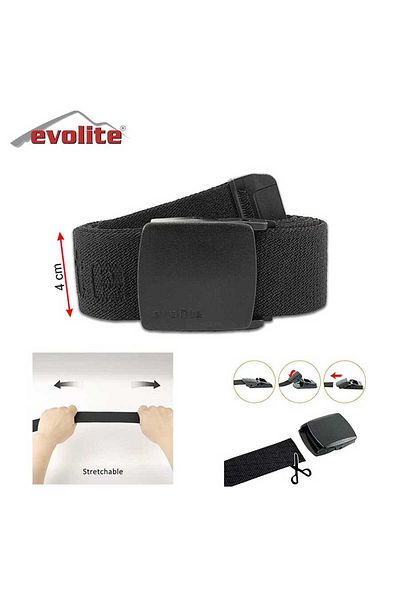 Evolite Outdoor Stretch Belt 4 Cm Black