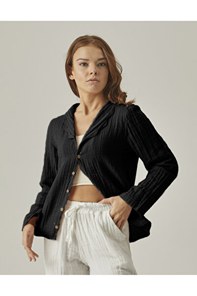 MUTİR Дамска риза с муселинна яка