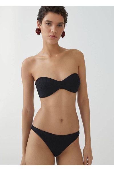 MANGO Woman Klassisches strukturiertes Bikinihöschen