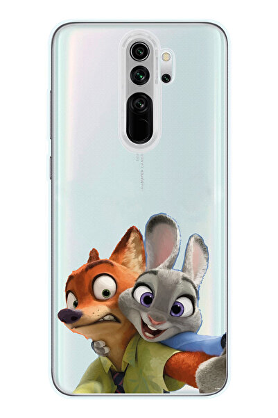Magic Ring Redmi Note 8 Pro Uyumlu Zootropolis Judy & Nick Tasarımlı Şeffaf T...