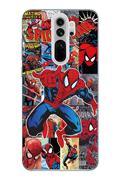 Magic Ring Redmi Note 8 Pro Uyumlu Spiderman Aesthetic Tasarımlı Şeffaf Telef...