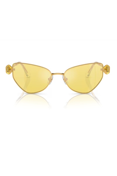 Swarovski SWAROVSKİ GÜNEŞ GÖZLÜĞÜ ÇEKİK GOLD RENK SARI CAM % 100  ÜRÜN