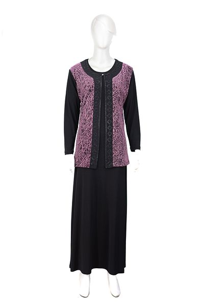 Oppland Costum interior și exterior din țesătură nisipoasă pentru femei Rochie de seară pentru mamă cu sclipici elegant și broșă Lycra cu potrivire completă