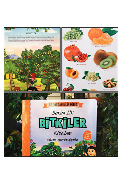 Sincap Kitap Benim İlk Bitkiler Kitabım/Ne Sorsan Bilir Minik Serisi/Sebzeler-Meyveler-Çiçekler