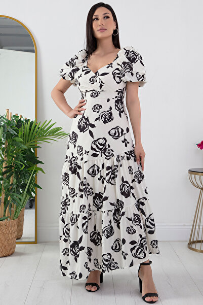 PULLIMM Асиметричний виріз крузавий комір сукня - NY4225