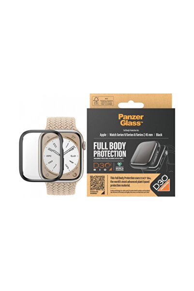 Panzer Glass FullBody Apple Watch 9/8/7 45mm Clear D3O Ekran Koruyucu