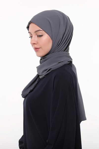 Altobeh Medina Silk Straight Hijab Shawl-Smoked