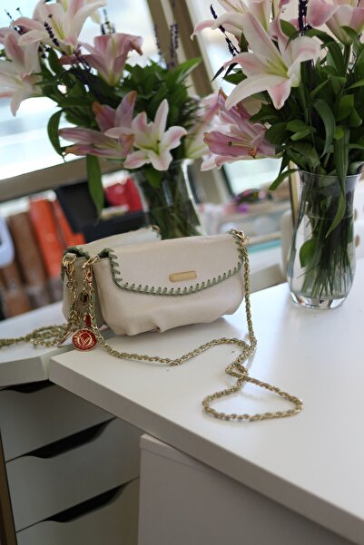 Moom Bag Жіноча кремова сумочка Valentino з аксесуарами, деталізована, для щоденного використання