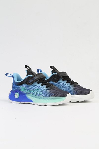 Benetton ® IMPORTED Children's Black Blue Sports Shoes BNI-10277