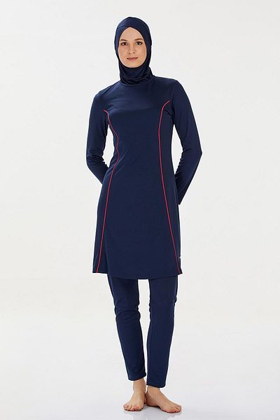 REMSA Lycra Full Covered Hijab Μαγιό Rozzr 9021 Dark Navy Blue