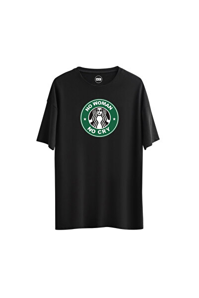 No Woman No Cry Tasarım Dijital Baskılı %100 Pamuk Unisex T-shirt