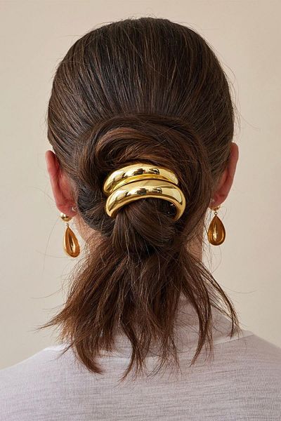 BAHELS Women's Imported Pinterest Gold 2 Row Elastic Buckle