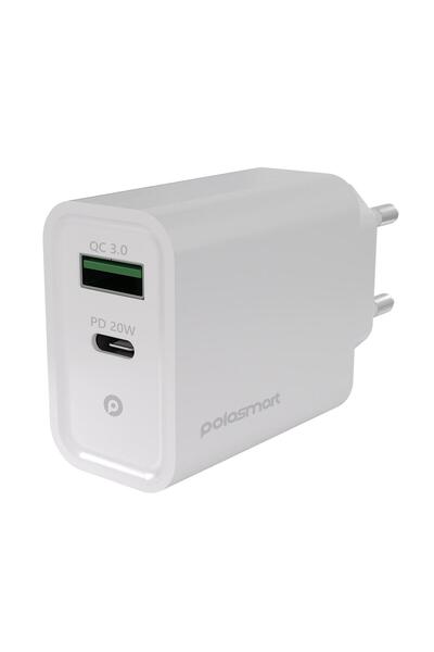Polosmart PBS104 Quick Charge 3.0 Duvar Şarjı Beyaz