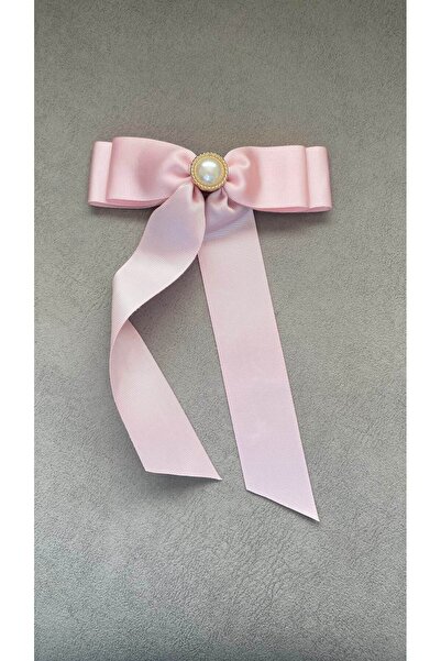Bride Glim Women's Pearl Detailed Grogen Ribbon Bow Automatic Buckle