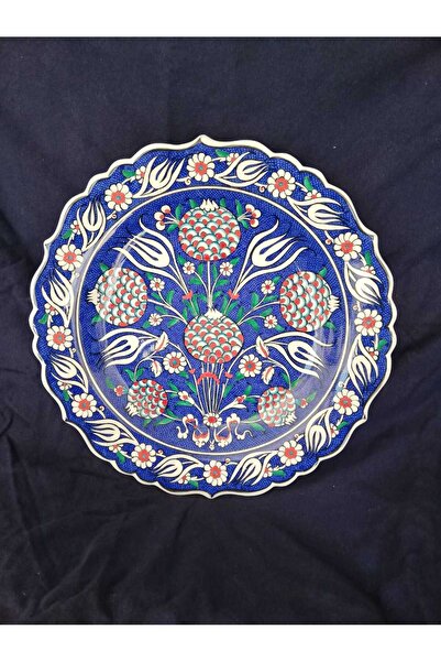 Su Sanat Evi El Yapımı Narlı 30 Cm Kütahya Çini Tabak