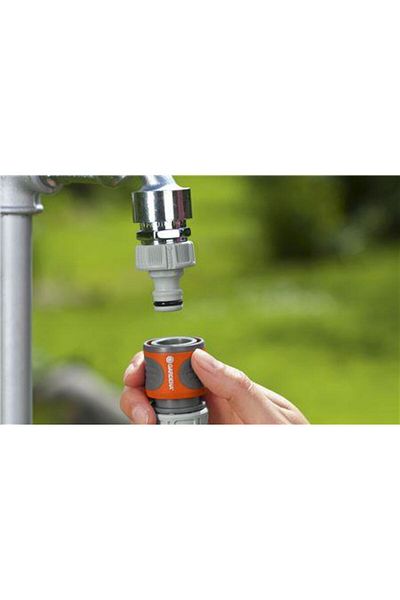 Gardena 942 Hose Fitting with Control Valve 13mm (1/2")