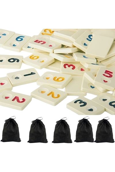 nextbuy Artifact Okey Set Stones Quality Melamine Okey Stone Inner Stone Set with Case