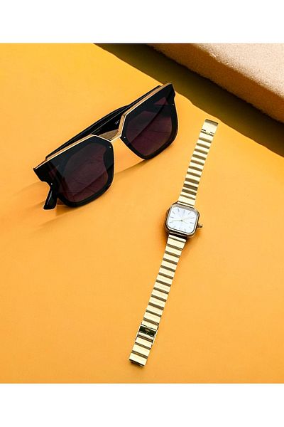 pullmarkt Women's Sunglasses + Women's Wristwatch