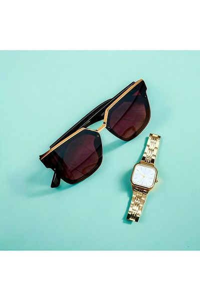 pullmarkt Women's Sunglasses + Women's Wristwatch