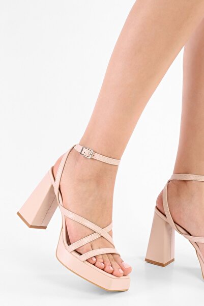 Shoeberry Dámské boty Shanty Skin na platformě na podpatku