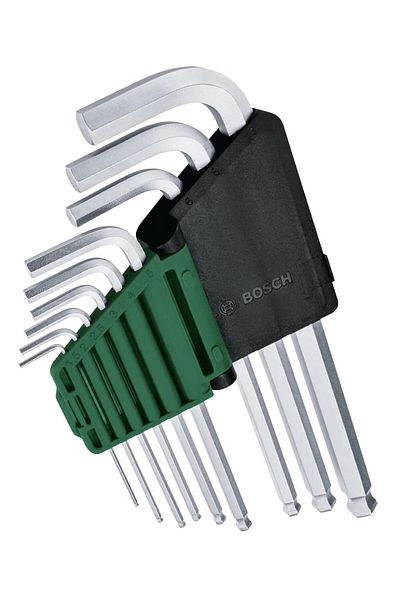 Bosch Allen Key Set Hex 9 Pieces 1600 A02 BX9