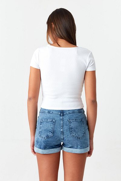 Select Moda Women's Blue Denim Mini Shorts