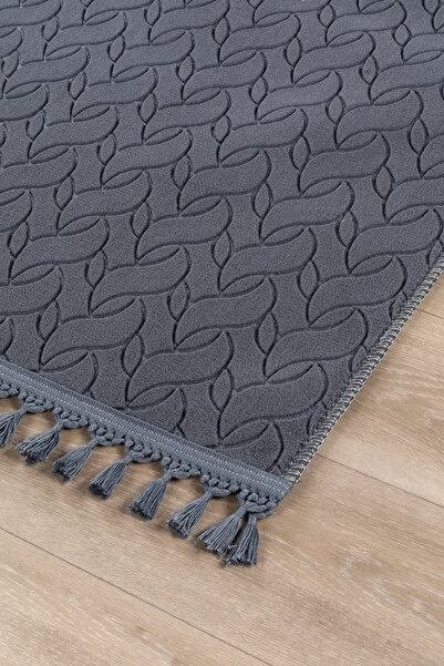 Valery Home Oslo Vl Premium Yıkanabilir Kaymaz Tabanlı Saçaklı Kesme Rulo Hal...