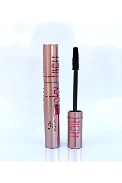 Rose Waterproof Sky High Very Black Maskara Profesyonel Makyaj Dolgun Kirpikler