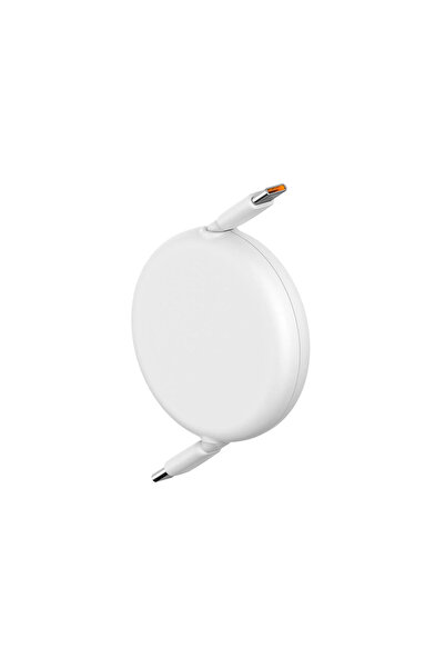 Baseus Free2 Draw Mini Makaralı Type-C to Type-C 100W Kablo 1m. Beyaz