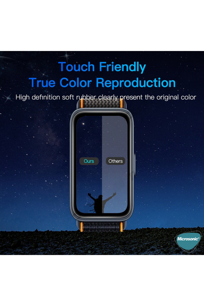 Microsonic Xiaomi Mi Band 8 Pro Tam Kaplayan Nano Cam Ekran Koruyucu Siyah