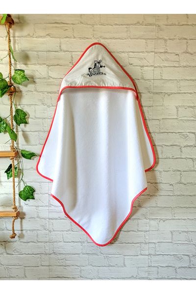 Alpar Tekstil Soft Cotton Girl-Boy Baby Bath Towel Swaddle 75x75cm / Zebra