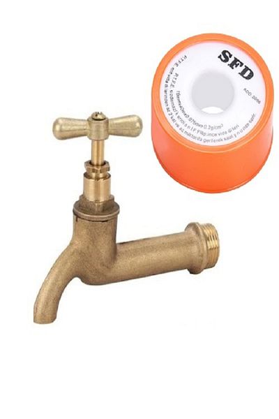 ctk YELLOW TAP LONG 1/2 TAP WITH TEFLON TAPE GIFT