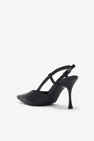 Louis Cardy Java Black Genuine Leather Women's Heeled Shoes