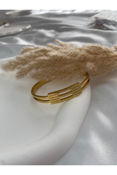 Galaxy Anti-tarnish 3-row Rib Steel Bracelet 17 cm