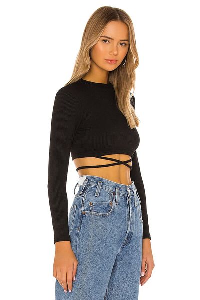 pvperlavista Design crop top cu șireturi