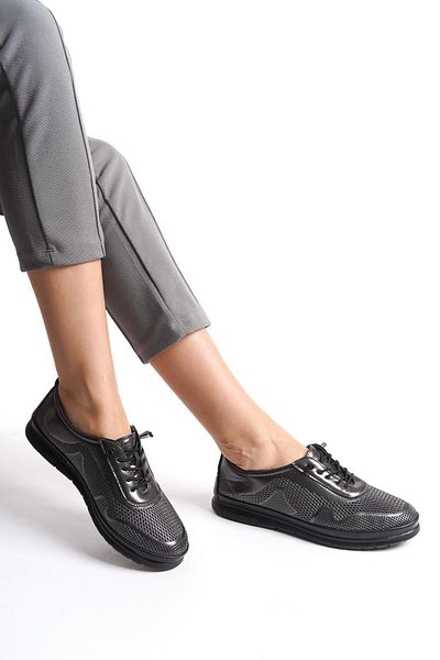 HVZ Exclusive Pantofi de damă din piele cu șireturi, comozi, casual, talpă ergonomică, moale și ușoară