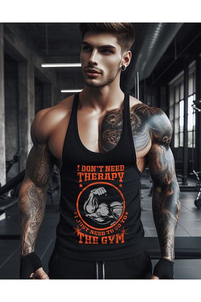 Ghedto Theraphy Fitness Gym Tank Top Athlete Undershirt