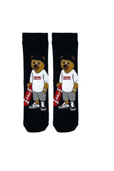 Çorap Kurdu Patterned Character Colorful Socket Socks Çk22