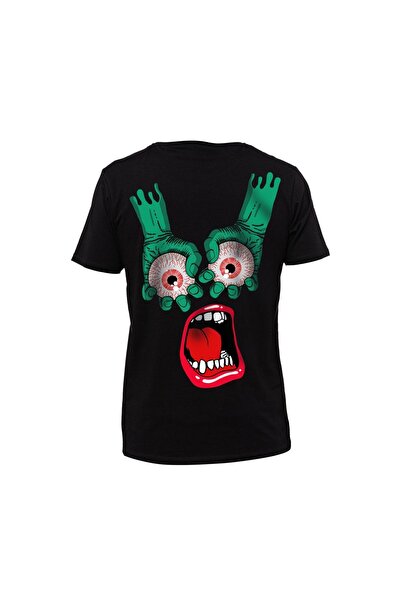 Crea Eymer Wear Oči u rukama, veliki dizajn na leđima Štampano okrugla kragna...