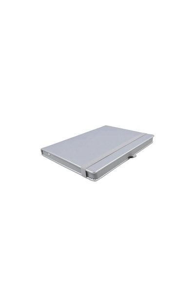 Victoria's Journals Vj Smyth Bloc de note cu copertă rigidă din piele vegană cu dungi 15x21 cm (A5) argintiu perlat