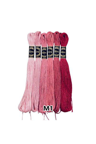 EleganTShoP Airo Muline Etamin Koton Nakış İpi İpliği 6 Adetli Set