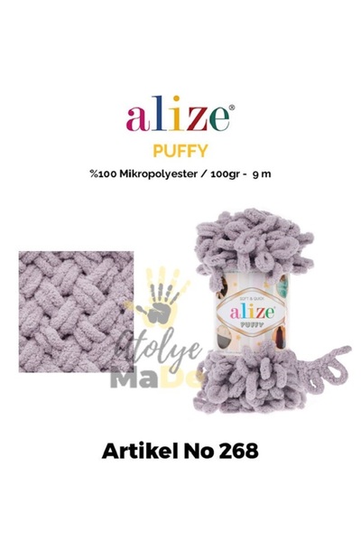 Alize Puffy 268 Örgü Ipi (%100 MİKROPOLYESTER METRAJ 100 GR - 9 M)