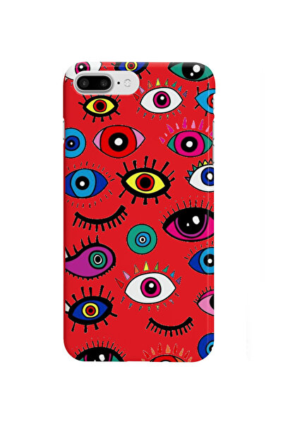 izzytech حافظة لهاتف آيفون 8 بلس، حافظة آيفون 7 بلس، سيليكون ناعم، بتصميم عيو...