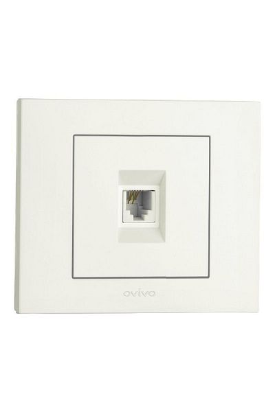 Tenda يتضمن إطار مقبس هاتف Ovivo Grano White Numeris 9 قطع