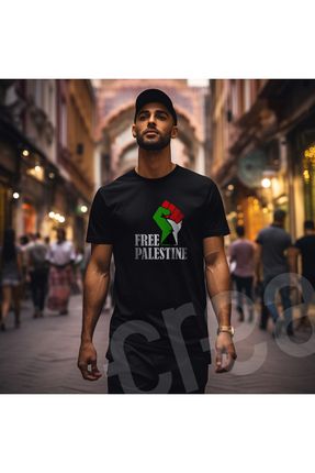 Crea Eymer Wear Ozgur Filistin Tasar m Bask l Bisiklet Yaka 100 Pamuklu Ti ort Fiyat Yorumlar Trendyol