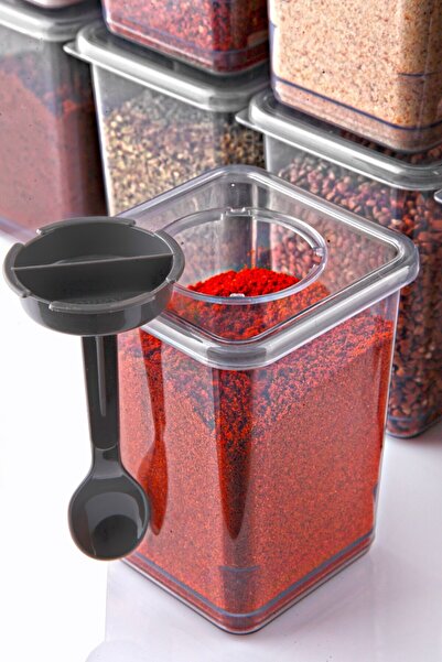 Nandy Home Set de 24 de vase de condimente cu lingură cu etichetă 550 ml.