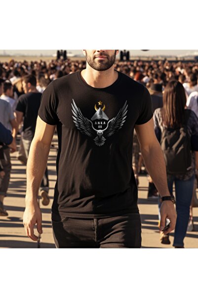 Crea Eymer Wear Tricou negru, 100% bumbac, cu imprimeu cu design ilustrativ A...