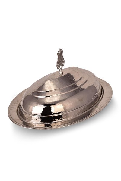 TURNA BAKIR Crane Copper Dynasty Classic Lid Kayak Presentation Plate 40 Cm H...